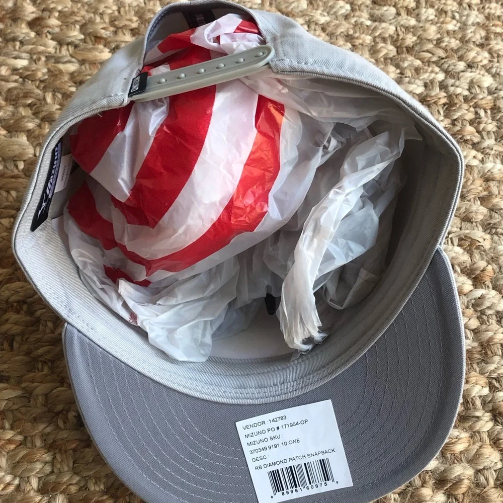 New w Tag: Mizuno RB Diamond Patch SnapBack Hat. One Size